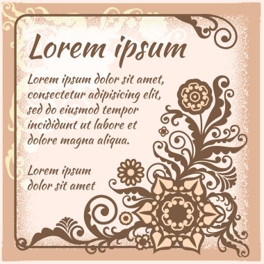 Vintage kart tasarımı kartpostal, davetiye, menü.