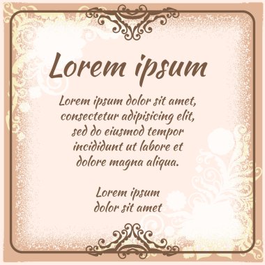 Vintage kart tasarımı kartpostal, davetiye, menü.