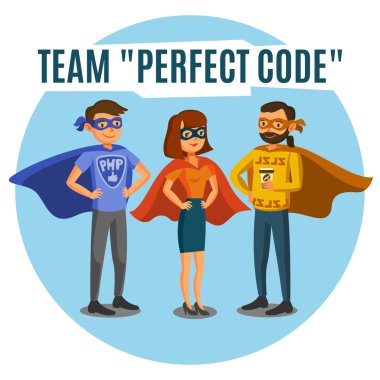 Programmers, developers, process coding, teamwork. Programming concept clipart svg vector 