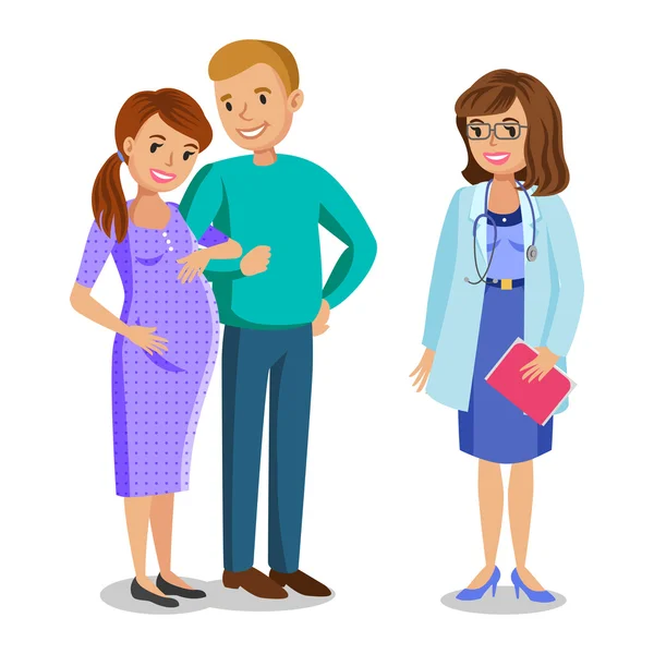 Aile ziyaret Doktor, bekleyen ebeveynler, hamile kadın