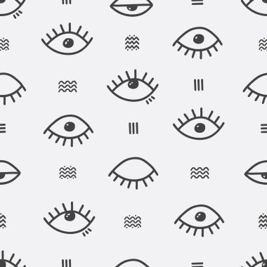 Basit vektör gözlü soyut seamless modeli. Duvar kağıtları, desen dolgularını, web arka planlar, yüzey dokuları için seamless modeli-ebilmek var olmak kullanılmış.