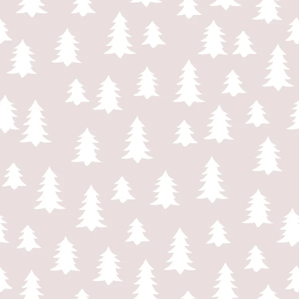 Modèle vectoriel minimal sans couture avec des arbres blancs d'hiver. Pour cartes, invitations, mariages ou albums, fonds et albums . — Image vectorielle