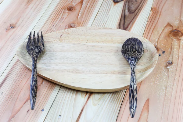 Wood Dish — Stock Photo, Image