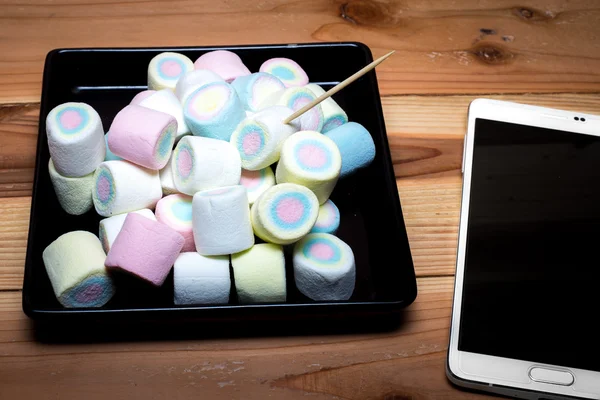 Phone android M (6.0) is marshmallow — Stock Photo, Image