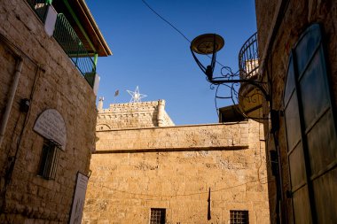 Beytüllahim, Filistin Bölgesi - 20 Ekim 2025: Eski Hristiyan şehri İsrail ve Filistin 'in Noel döneminde Beytüllahim' e bakış