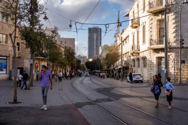 Kudüs, İsrail - 28 Ekim 2025: İsrail şehir merkezine bakış