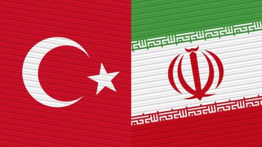 İran ve Türkiye, Kumaş Doku İllüstrasyonunu Birlikte Bayraklar