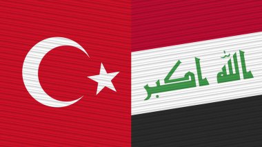Irak ve Türkiye, Kumaş Doku İllüstrasyonunda Birlikte Bayraklar