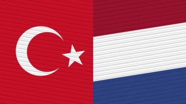 Hollanda ve Türkiye, Kumaş Doku İllüstrasyonunda Birlikte Bayraklar