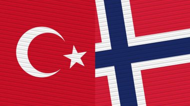 Norveç ve Türkiye, Kumaş Doku İllüstrasyonunda Birlikte Bayraklar