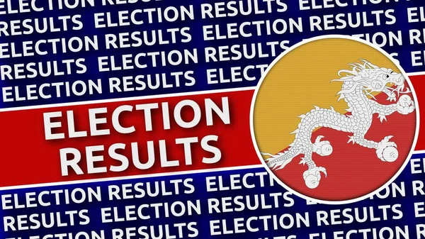 Albania Circular Flag Election Results Titles Illustration — Stock Photo, Image