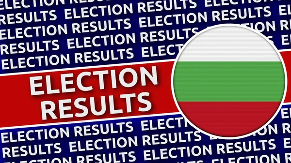 Bułgaria Flaga Okólnik Wynikami Wyborów Tytuły Ilustracja — Zdjęcie stockowe