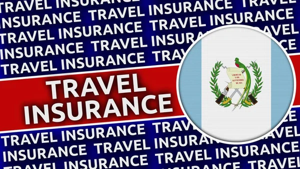 Guatemala Circular Flag Travel Insurance Titles Ilustrace — Stock fotografie