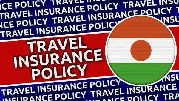 Niger Circular Flag Travel Insurance Titles Ilustrace — Stock fotografie