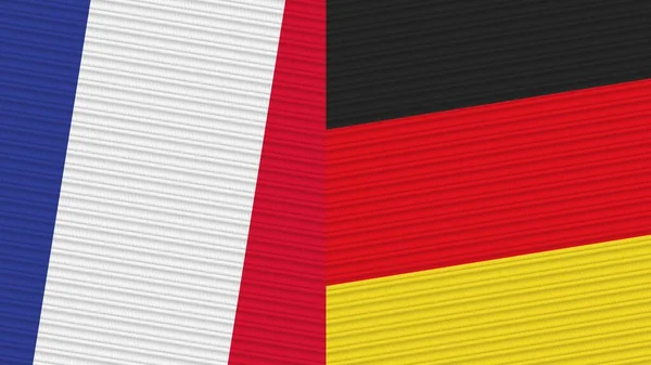 Alemania Francia Dos Medias Banderas Juntas Textura Tela Ilustración —  Fotos de Stock