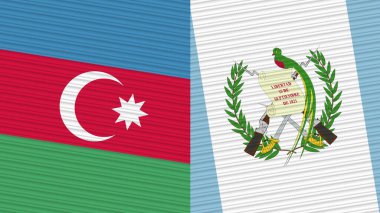 Guatemala and Afghanistan Two Half Flags Together Fabric Texture Illustration