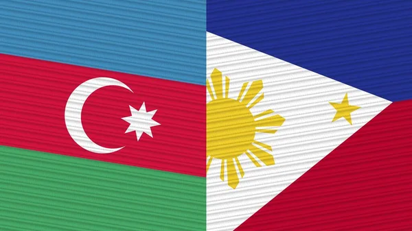 Filippijnen Afghanistan Twee Halve Vlaggen Samen Textiel Illustratie — Stockfoto