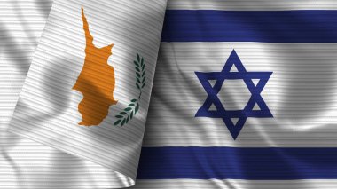 İsrail ve Kıbrıs Rum Kesimi Gerçekçi Kumaş Dokusu 3B Görüntü