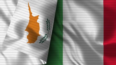 İtalya ve Kıbrıs Rum Kesimi Gerçekçi Kumaş Dokusu 3B Görüntü