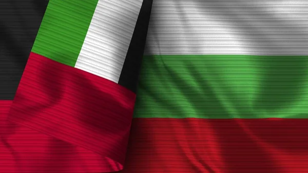 Bulgaria Єднані Arap Емірати Реалізують Структуру Прапора Ілюстрація — стокове фото
