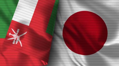 Yemen ve Umman Gerçekçi Bayrak Kumaşı Dokusu 3D Görüntü