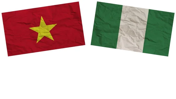 Нігерія Єтнам Разом Паперові Тексти Ефект Текстури — стокове фото