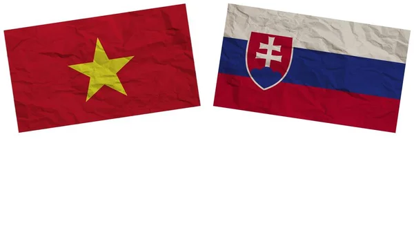 Slovakia Vietnam Flags Together Paper Texture Effect Illustration — Stock Photo, Image