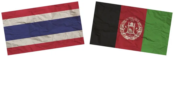 Afghanistan Thailand Flags Together Paper Texture Effect Illustration — Stock Photo, Image