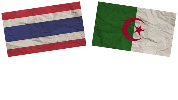 Algeria Thailand Flags Together Paper Texture Effect Illustration — Stock Photo, Image