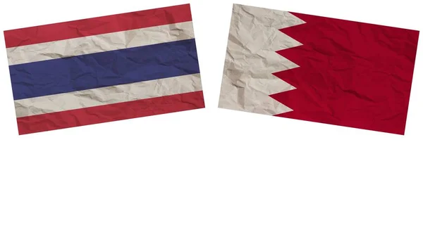 Bahrain Thailand Flags Together Paper Texture Effect Illustration — Stock Photo, Image