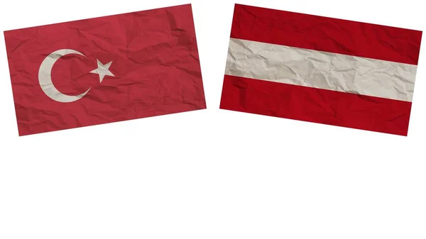 Австрия Турция Объединяют Иллюстрации Эффекта Текстуры Бумаги — стоковое фото