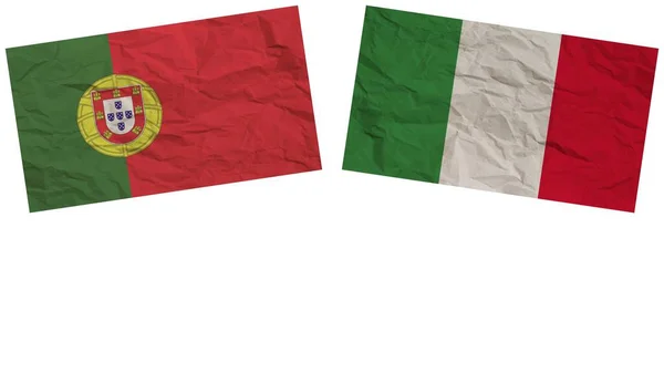 Talya Portekiz Bayrakları Kağıt Dokusu Llüstrasyon Etkisi — Stok fotoğraf