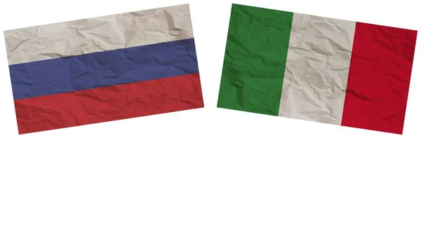 Talya Rusya Kağıt Doku Llüstrasyonunu Birlikte Bayraklar — Stok fotoğraf