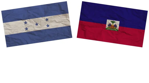 Гаїті Гондурас Прапори Разом Паперу Ефект Текстури Ілюстрація — стокове фото