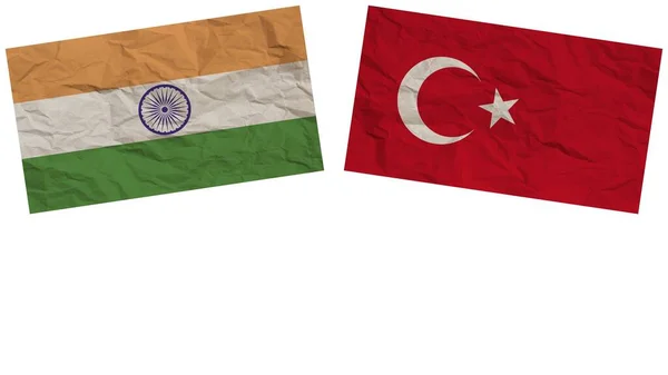 Індички Інді Прапори Разом Ілюстрації Ефекту Текстури Паперу — стокове фото