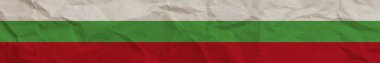 Bulgaria Long Horizontal Banner Flag Paper Texture Effect Illustration