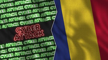 Romanya Siber Saldırı Ünvanlı Gerçekçi Bayrak Çizimi