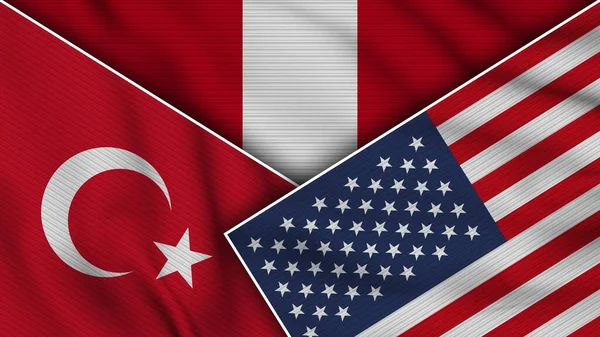 Peru Amerika Birleşik Devletleri Türkiye Kumaş Doku Llüstrasyonunu Birleştirdi — Stok fotoğraf