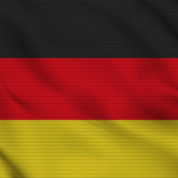 Germany Square Realistic Flag Fabric Texture Effect Illustration — Stock fotografie