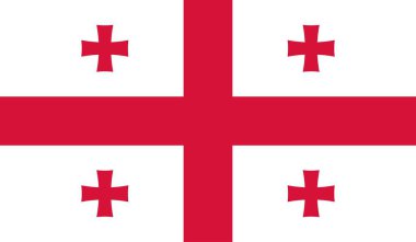 Gürcistan Ulusal Bayrak Resmi İmza Sembol İllüstrasyonu