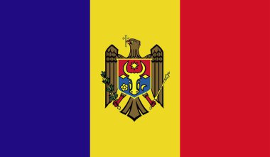 Moldova Ulusal Bayrak Resmi İmza Sembol İllüstrasyonu