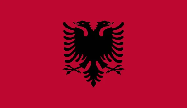 Albania Bandiera Nazionale Segno Ufficiale Simbolo Illustrazione — Foto Stock