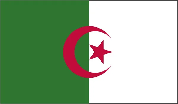 Algieria Narodowa Flaga Kraju Oficjalny Znak Symbol Ilustracja — Zdjęcie stockowe