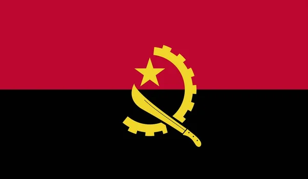 Angola Bandera Del País Nacional Signo Oficial Ilustración Del Símbolo —  Fotos de Stock