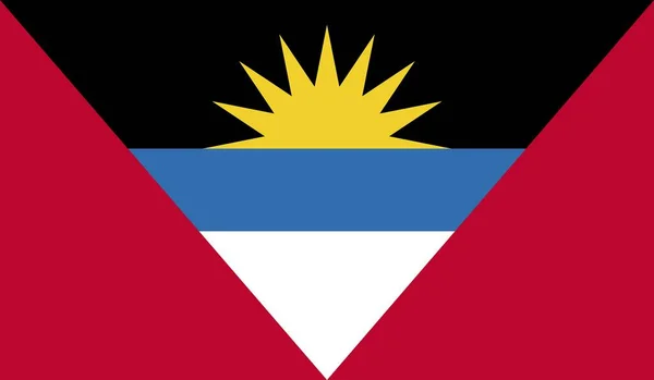 Antigua Barbuda Narodowy Flaga Kraju Symbol Oficjalny Znak Ilustracja — Zdjęcie stockowe