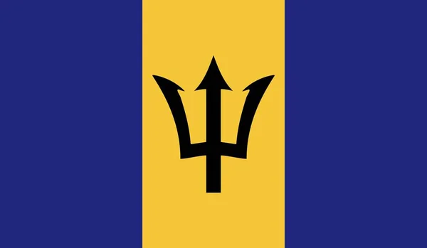 Barbados National Country Flag Officiële Symbool Illustratie — Stockfoto