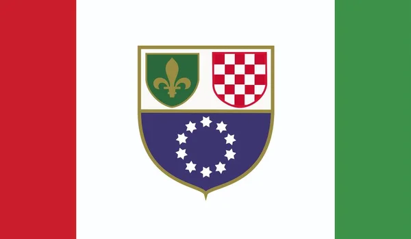 Bósnia Herzegovina Federação Nacional País Bandeira Signo Oficial Símbolo Ilustração — Fotografia de Stock