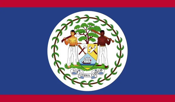 Belize Nacional País Bandeira Signo Oficial Símbolo Ilustração — Fotografia de Stock