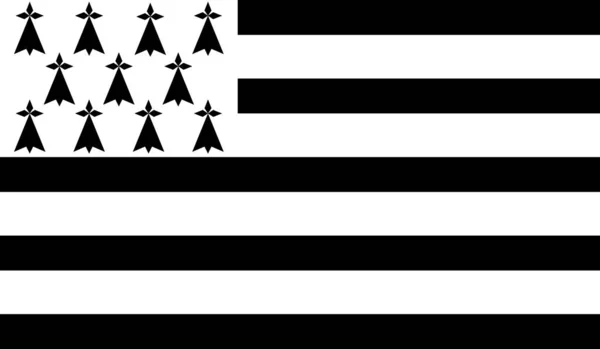 Brittany National Country Flag Semn Oficial Ilustrație Simbol — Fotografie, imagine de stoc