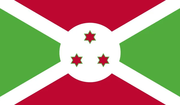 Burundi Nemzeti Ország Zászló Hivatalos Jelkép Illusztráció — Stock Fotó